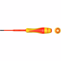 Selon DIN 5264 / DIN ISO 2380 Isolation selon IEC 60900 Manche bi-matière Code couleur empreinte Pointe brunie Acier Résistan ...