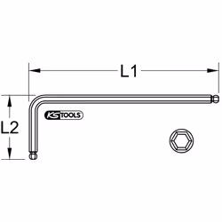 KS Tools 151.4310 Clé hexagonale Clé hexagonale forme de l Métrique 1 pièce(s)