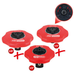 Kstools - Jeu de mini-cliquets réversibles sans manche, 3 pcs, 1/4 + 3/8 + 1/2