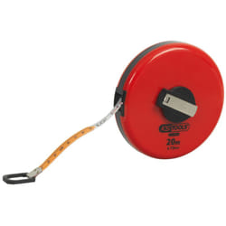 Ks Tools - Mesure roulante boîtier rond et ruban fibre de verre, 20 m - 301.0041