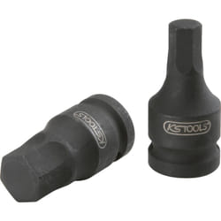 Embouts à chocs 3/8' pour vis à 6 pans creux, courts, 6 mm