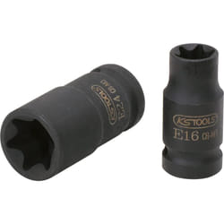 Kstools - 1/2' Douilles à chocs Torx e, courtes, E11