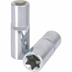 Torx E Carré d'entraînement intérieur selon DIN 3120 / ISO 1174 avec encoche pour verrouillage par bille Version longue Pour  ...