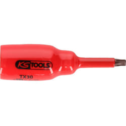 Douille tournevis 1/2' avec revêtement isolant pour vis Torx, T27, courte