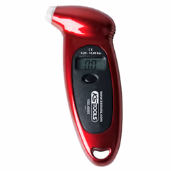 KS Tools 100.4055, Manomètre numérique, 0,2 - 10 bar, Barre, kPa, psi, Rouge, Pression, LCD
