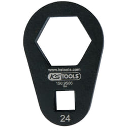 Clé à douille mâle 3/8', extra plate, 24 mm