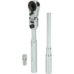 Kstools - Jeu de cliquet réversible 1/4' pour articulation avec adaptateur pour douille, 3 pcs