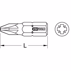Kstools - Embouts pour tournevis à frapper pozidriv® PZ2