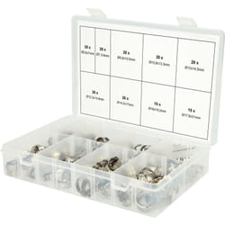 Kstools - Assortiment de colliers de serrage à oreilles, ø 5,8-21mm, 170 pièces