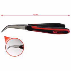 KS Tools 115.2113, Acier, Noir, Rouge, 210 mm, 185 g