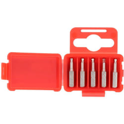 1/4' Embouts de vissage 6 pans avec tête arrondie, 25mm, 3,5mm, pack de 5