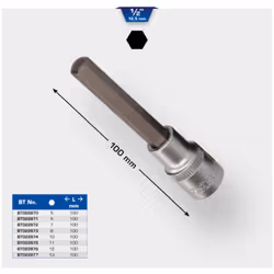 Caractéristiques : Fabrication selon la norme DIN 3120Entraînement carré 1/2“ (12,5 mm)En acier chrome vanadium de qualité po ...