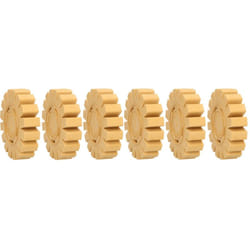 Ks Tools - Lot de 6 Gommes de nettoyage avec lamelles ø 100 x 24 mm - 515.1366