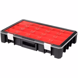 Inserts amovibles Couvercle transparent robuste avec encoches pour maintenir les inserts en place Fond texturé pour calage de ...