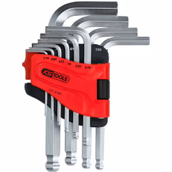 Kstools - Jeu de clés mâles coudées à six pans creux et tête sphérique, 10 pcs, courtes, 1/16-3/8 - Vue supplémentaire 2