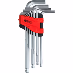 Kstools - Jeu de clés mâles coudées à six pans creux et tête sphérique, longues, 10 pcs