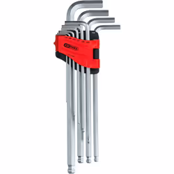 Kstools - Jeu de clés mâles coudées à six pans creux et tête sphérique, xl, 10 pcs, pouces