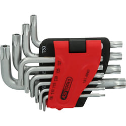 Kstools - Jeu de clés mâles coudées Torx avec alésage, courtes, 10 pcs, TB8-TB50