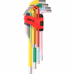 Kstools - Jeu de clés mâles coudées à six pans creux, extra longues, 14 pcs