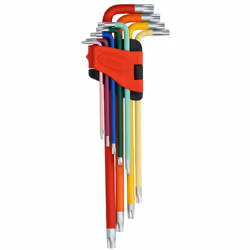 KS Tools 151.4760, Clé torx à ailette, Métallique, Acier, Chrome, 433 g, 9 pièce(s)