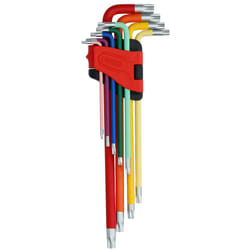 Jeu de clés mâles coudées Torx, 9 pcs