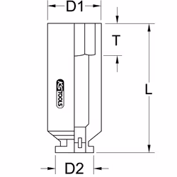 KS Tools 460.4503, Douille à choc, 1 tête(s), 3/4", Alliage d'acier, 90 mm, DIN 3121, ISO 1174