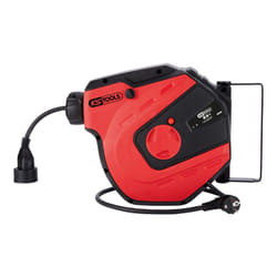 Ks Tools - Enrouleur électrique mural, 3x1,5mm² - 15m - Rouge - 150.4217