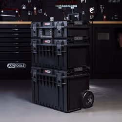 Kstools - Ensemble de caisses scm avec trolley, 3 pièces