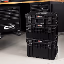 Kstools - Ensemble de caisses scm avec trolley, 3 pièces