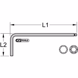KS Tools 151.4673 Clé hexagonale Métrique 1 pièce(s) - Vue supplémentaire 2