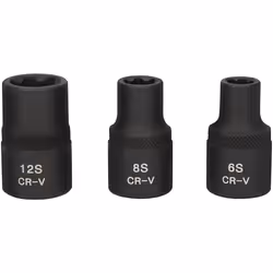 Kstools - Jeu de 3 douilles ribe 1/2'' pour culasse, M6 - M8 - M12