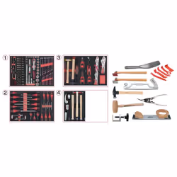 Servante OnebyOne 7 tiroirs avec composition d'outils pour la carrosserie, 166 pièces KS TOOLS - 823.7154