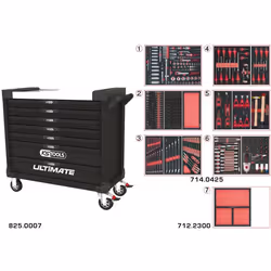 KS Tools 825.7427, Noir, 122,6 kg