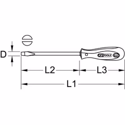 Kstools - Tournevis ks tools Pose-vis - Plat - 4 x 125mm - 911.9004