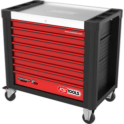 PERFORMANCEplus P30 Chariot d'atelier NOIR/ROUGE avec 8 tiroirs