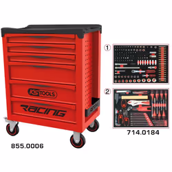 KS Tools 855.6184, Noir, Rouge, 350 kg, 720 mm, 460 mm, 975 mm, 57 kg