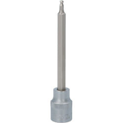 3/8' Douilles tournevis 6 pans intérieur à tête sphérique, longues, 3mm