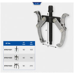 Extracteur universel à deux griffes, 4' - Brilliant Tools