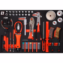 Module 1/1 Pour servantes d'atelier et coffres à outils Rangement ordonné grâce à une découpe Résistant aux hydrocarbures et  ...