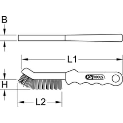 KS Tools 201.2340 Roue de fil et brosse en fil d'acier 1 pièce(s)