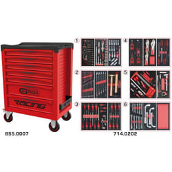 Kstools - Servante d'atelier racing 7 tiroirs 202 outils ks tools