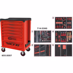 KS Tools 855.738, Rouge, 350 kg, 720 mm, 460 mm, 975 mm, 76,4 kg