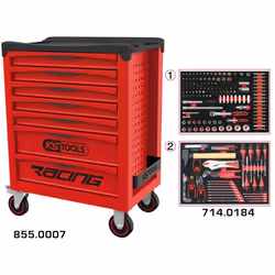 KS Tools 855.7184, Rouge, 350 kg, 720 mm, 460 mm, 975 mm, 59 kg
