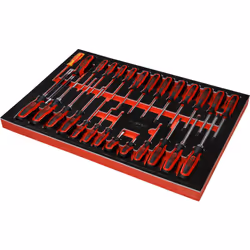 Jeu de tournevis dans insert en mousse, 27 pcs