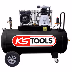 Moteur électrique avec protection thermique Pressostat avec manomètre Bi-cylindre en fonte Taux de charge idéal : inférieur o ...