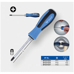 Tournevis cruciforme avec embout à frapper, PH2 x 100 mm - Brilliant Tools