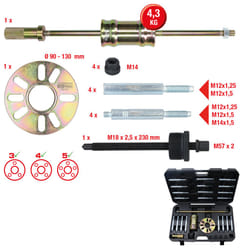 KS TOOLS Jeu dextracteurs universels de moyeux de roues et darbres à cardan, 30 pcs - 700.1530