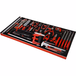 Jeu de pinces et d’outils de mesure dans insert en mousse, 36 pcs