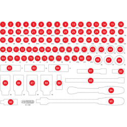 Ks Tools - Insert en mousse vide pour 811.1095 ( 811.1095-97 )