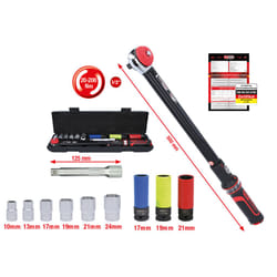 Clé dynamométrique ERGOTORQUEprecision avec trousse, 20-200Nm, 11 pcs